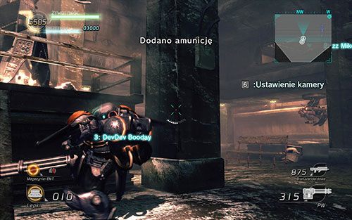 Obejdź ring od tyłu - po drugiej stronie znajdziesz pancerz bojowy - niesamowicie przydatny do walki z wrogimi PW i działkiem podwieszonym u sufitu - Rozdział 1 - Sektor 1 | Epizod 4 | Lost Planet 2 - Lost Planet 2 - poradnik do gry