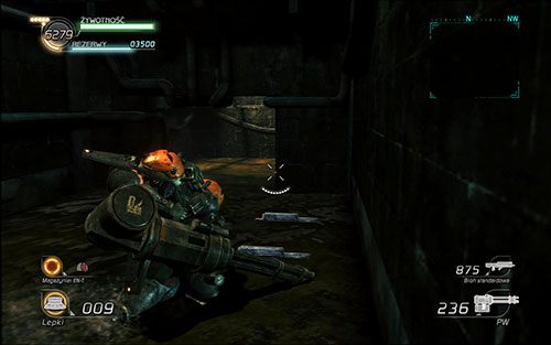 Idź przed siebie - tuż przed skrętem znajdziesz dwa karabiny maszynowe, warto dozbierać amunicję, jeśli wcześniej sporo jej straciłeś - Rozdział 1 - Sektor 2 | Epizod 4 | Lost Planet 2 - Lost Planet 2 - poradnik do gry