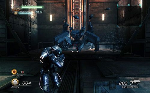 Biegnij przed siebie - po chwili powinien wyłonić się olbrzymi wrogi PW pod postacią pająka - Rozdział 4 - Sektor 1 | Epizod 4 | Lost Planet 2 - Lost Planet 2 - poradnik do gry