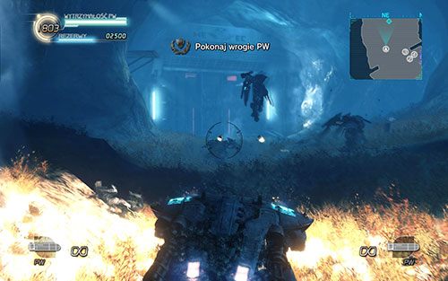 Ostatnim etapem jest walka z wrogimi PW - powinna sprawić Ci znacznie mniej kłopotów niż wcześniejsze węże, gdyż wymiana ognia będzie mniej chaotyczna - Rozdział 4 - Sektor 1 | Epizod 4 | Lost Planet 2 - Lost Planet 2 - poradnik do gry