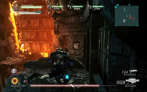 Między budynkami znajdziesz terminal - tuż pod wodospadem energii termalnej - Rozdział 4 - Sektor 5 | Epizod 6 | Lost Planet 2 - Lost Planet 2 - poradnik do gry