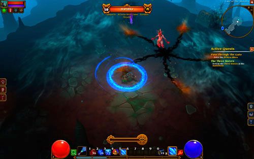 Kiedy pojawisz się na drugim poziomie lokacji, czeka Cię starcie ze wszystkimi trzema siostrami równocześnie - Torchlight 2: The Three Sisters | Ukryte zadania - Torchlight 2 - poradnik do gry