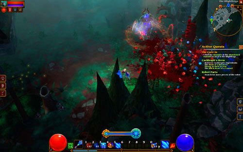 Na gnijących bagnach można znaleźć złotą skrzynię oraz jedno z tajemniczych stworzeń - Phase Beast - The Blightbogs | Opis krain w Torchlight II - Akt III - Torchlight 2 - poradnik do gry