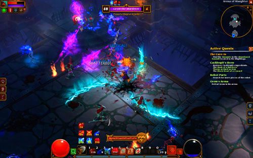 Arena służy realizacji dwóch zadań - Cacklespits Brew oraz Groms Arena - Arena of Slaughter | Opis krain w Torchlight II - Akt III - Torchlight 2 - poradnik do gry