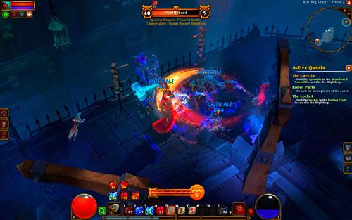 Na głębszym poziomie podziemia można znaleźć pomniejszego bossa - Wraith Lord - Rotting Crypt | Opis krain w Torchlight II - Akt III - Torchlight 2 - poradnik do gry