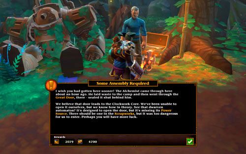 Gdy zamienisz kilka słów z profesorem, zadanie dobiegnie końca i otrzymasz następne - Some Assembly Required - Alchemists Rage | Zadania główne w Torchlight II - Akt III - Torchlight 2 - poradnik do gry