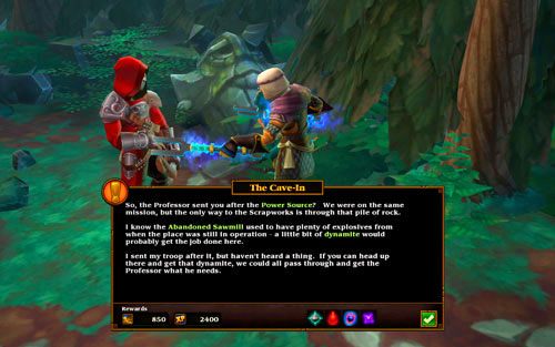 Region: The Blightbogs, Abandoned Sawmill - The Cave-In | Zadania główne w Torchlight II - Akt III - Torchlight 2 - poradnik do gry