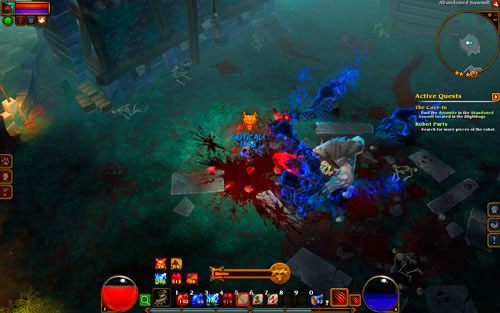 Starcie z władcą wilkołaków może być nieco problematyczne - bestia dysponuje wszystkimi umiejętnościami typowymi dla tej rasy, a ponadto może się leczyć poprzez pożarcie ciał swoich sojuszników - The Cave-In | Zadania główne w Torchlight II - Akt III - Torchlight 2 - poradnik do gry