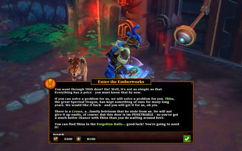 Region: Sundered Battlefield, The Forgotten Halls - Enter the Emberworks | Zadania główne w Torchlight II - Akt III - Torchlight 2 - poradnik do gry