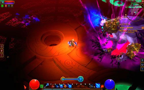 Ulepszony Netherlord posiada przede wszystkim ataki dystansowe i obszarowe - wszystkie są mordercze i zadają ogromne obrażenia - The Heart of the World | Zadania główne w Torchlight II - Akt III - Torchlight 2 - poradnik do gry