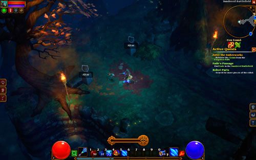 Kiedy będziesz już na pobojowisku i zapalisz oba ołtarze, Twoim oczom ukaże się zaklęta karoca - Fades Passage | Zadania poboczne w Torchlight II - Akt III - Torchlight 2 - poradnik do gry