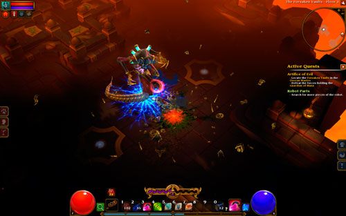 Boss żyjący na trzecim piętrze fortecy to bardzo zaawansowany, a przy tym szalony robot - Artificer - Artifice of Evil | Zadania główne w Torchlight II - Akt II - Torchlight 2 - poradnik do gry