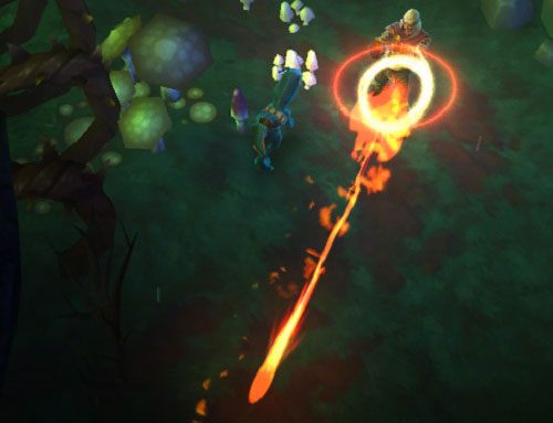 Opis: podstawowy, ale niezbyt silny czar ofensywny, który pozwala na walkę z odległymi celami - Torchlight 2: Embermage - Inferno Skills - Torchlight 2 - poradnik do gry