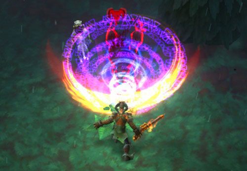 Opis: całkiem niezła zdolność, pozwalająca na zadanie sporych obrażeń i przywołanie stosunkowo silnych sojuszników - Torchlight 2: Outlander - Sigil Skills - Torchlight 2 - poradnik do gry
