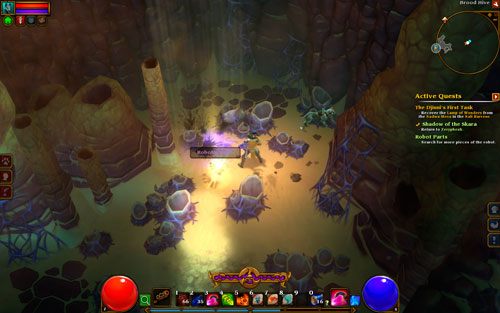 Przed zgłoszeniem się po nagrodę warto jeszcze zniszczyć wszystkie jaja (co zwiększy zysk ze zlecenia) oraz zajrzeć do tajemnej komnaty, w której ukryto Robotic Pipes - przedmiot niezbędny do zaliczenia ukrytej misji Robot Parts - Brood Hive | Opis krain w Torchlight II - Akt II - Torchlight 2 - poradnik do gry