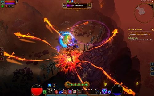 Wstęp do tej lokacji mają tylko bohaterowie, którzy zaliczyli misję Meet the Djinni i podjęli się wykonania pierwszej próby dżina (The Djinnis First Task) - Korari Cave | Opis krain w Torchlight II - Akt II - Torchlight 2 - poradnik do gry