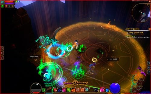 Aby przeżyć w niegościnnym środowisku, musisz stać w kręgu światła, który Cię otacza - The Djinnis Next Task | Zadania główne w Torchlight II - Akt II - Torchlight 2 - poradnik do gry