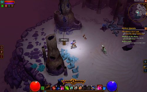 Walcząc z okolicznymi potworami wypatruj trzech detonatorów - ich uruchomienie wywoła co prawda całą armię wygłodniałych latadeł, ale poradzisz sobie z nimi bez problemu - Shadow of the Skara | Zadania poboczne w Torchlight II - Akt II - Torchlight 2 - poradnik do gry