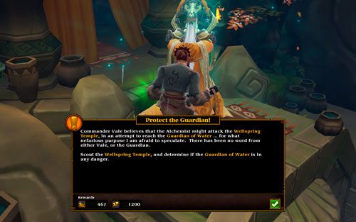 Region: Estherian Enclave, Path of the Honored Death, The Temple Steppes, Wellspring Temple - Protect the Guardian! | Zadania główne w Torchlight II - Akt I - Torchlight 2 - poradnik do gry