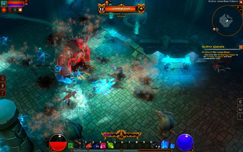 Gdy dotrzesz już na trzeci poziom lochu, przygotuj się do walki z bossem - Protect the Guardian! | Zadania główne w Torchlight II - Akt I - Torchlight 2 - poradnik do gry