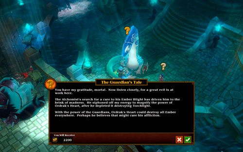 Region: Wellspring Temple - The Guardians Tale; Regroup at the Enclave | Zadania główne - Akt I - Torchlight 2 - poradnik do gry