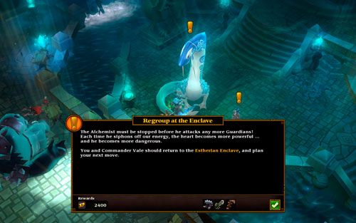 Region: Wellspring Temple, Estherian Enclave - The Guardians Tale; Regroup at the Enclave | Zadania główne - Akt I - Torchlight 2 - poradnik do gry