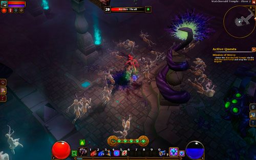 Na dole czeka Cię nie lada przeciwnik - opętany Wielki Regent Eldrayn - ten sam, którego spotkałeś w Enklawie - Mission of Mercy | Zadania główne w Torchlight II - Akt I - Torchlight 2 - poradnik do gry