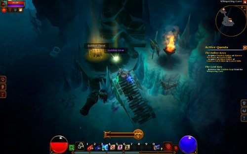 Gdy uporasz się ze wszystkimi zagrożeniami, podejdź do postumentu i zabierz stamtąd poszukiwany artefakt - The Lost Key | Zadania poboczne w Torchlight II - Akt I - Torchlight 2 - poradnik do gry