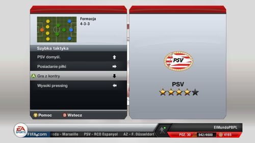 Panel szybkich taktyk pozwala na zdefiniowane poszczególnych zagrywek, które będziemy mogli wykorzystać w trakcie rozgrywki, reagując na boiskowe poczynania rywali - Własna taktyka, szybkie taktyki i role zawodników | Taktyka w FIFA 13 - FIFA 13 - poradnik do gry