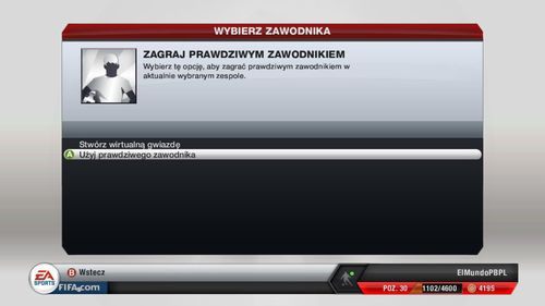 W kolejnym panelu zdecydujesz, czy zamierzasz się wcielić w skórę już istniejącego zawodnika i poprowadzić jego dalszą karierę, czy też zamierzasz stworzyć swojego zawodnika i rozpocząć walkę o największe laury od głębokich rezerw swojego zespołu - Tworzenie kariery | Tryb kariery zawodniczej w FIFA 13 - FIFA 13 - poradnik do gry