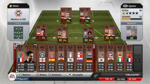 Podstawowym ekranem na samym początku twojej przygody tym trybem jest ekran składu - Stworzenie zespołu | FIFA Ultimate Team w FIFA 13 - FIFA 13 - poradnik do gry