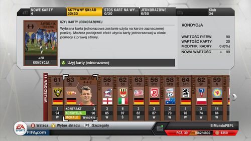 Zakupione karty jednorazowe możesz wykorzystać w każdej chwili zgodnie z ich zastosowaniem, kierując je do wybranego zawodnika - Sklep i aukcje | FIFA Ultimate Team w FIFA 13 - FIFA 13 - poradnik do gry