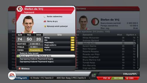 Istnieją trzy opcje pokazania Twojego zainteresowania tym zawodnikiem - Transfery | Tryb kariery menedżerskiej w FIFA 13 - FIFA 13 - poradnik do gry