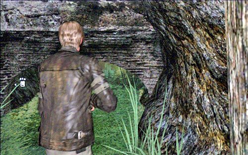 Gdy znajdziesz się w podziemnej jaskini, przeczołgaj się przez dwa wąskie przejścia, a następnie spójrz w lewo - Rozdział II | Emblematy - Leon | Resident Evil 6 - Resident Evil 6 - poradnik do gry