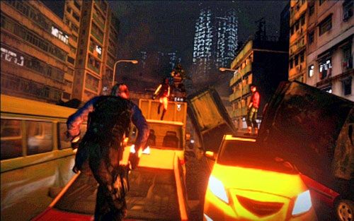 W pewnym momencie na jezdnię spadnie wrak samolotu - Poradnik do gry Resident Evil 6 - Prolog - Resident Evil 6 - poradnik do gry