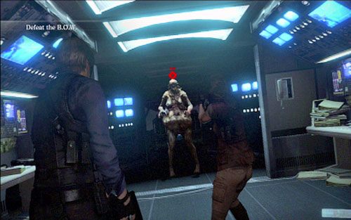 Już na początku etapu zostaniesz zaatakowany przez bestię znaną z katedry - 4 - Samolot | Kampania Leona | Solucja Resident Evil 6 - Resident Evil 6 - poradnik do gry