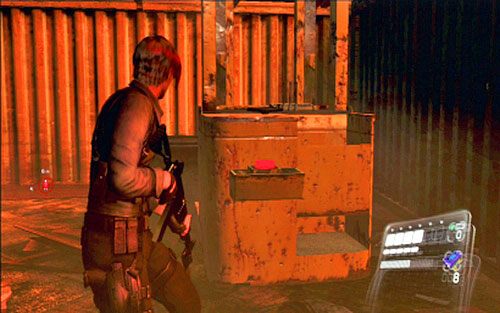 Po eksplozji wciśnij czerwony przycisk niedaleko użytej wcześniej drabiny - 4 - Ustanek | Kampania Leona | Solucja Resident Evil 6 - Resident Evil 6 - poradnik do gry