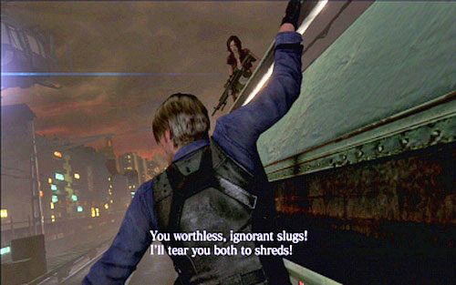 Gdy przeskoczysz na drugi pociąg, stwór skoczy za tobą - 4 - Spotkanie z Simmonsem | Kampania Leona | Solucja Resident Evil 6 - Resident Evil 6 - poradnik do gry