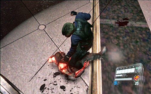 Po każdej takiej eksplozji boss na krótką chwilę przybierze ludzką formę - 5 - Finałowe starcie z Simmonsem | Kampania Leona | Solucja Resident Evil 6 - Resident Evil 6 - poradnik do gry