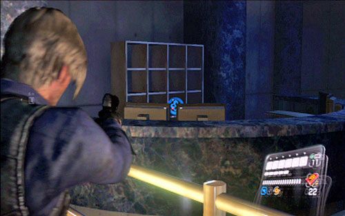 Po rozbiciu helikoptera uważnie przyjrzyj się półkom za barierką z prawej - Rozdział V | Emblematy - Leon | Resident Evil 6 - Resident Evil 6 - poradnik do gry