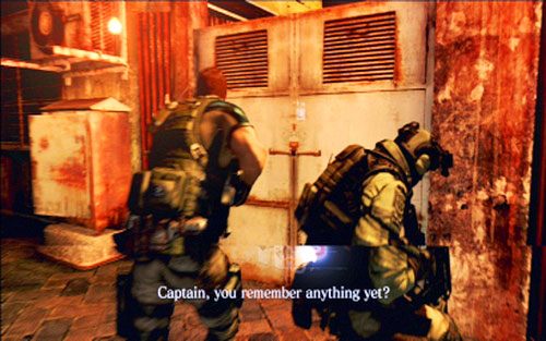 Skręć wtedy w prawo i otwórz wskazane drzwi (B) - 1 - Miejskie zaułki | Kampania Chrisa | Solucja Resident Evil 6 - Resident Evil 6 - poradnik do gry