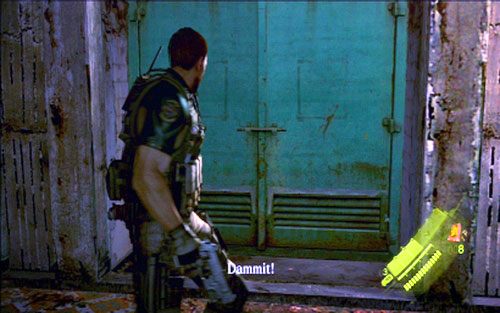 Droga zaprowadzi cię do dużych zielonych drzwi, które niestety okażą się zamknięte - 1 - Strzelanina na dachu | Kampania Chrisa | Solucja Resident Evil 6 - Resident Evil 6 - poradnik do gry