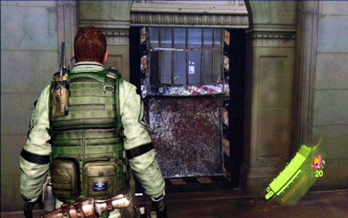 Stamtąd musisz wbiec po schodach na górę i otworzyć wskazane drzwi - 2 - Opuszczona posiadłość | Kampania Chrisa | Solucja Resident Evil 6 - Resident Evil 6 - poradnik do gry