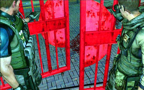 Po rozpoczęciu etapu idź cały czas prosto, aż do czerwonej bramy - 3 - Miejskie ulice | Kampania Chrisa | Solucja Resident Evil 6 - Resident Evil 6 - poradnik do gry