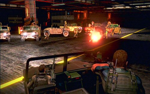 Pościg cały czas wygląda bardzo podobnie, poza krótką zmianą na podziemnym parkingu - 3 - Tajne laboratorium | Kampania Chrisa | Solucja Resident Evil 6 - Resident Evil 6 - poradnik do gry