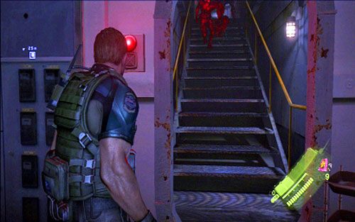 Goń ją, zabijając napotkanych wrogów - 4 - Okrętowe korytarze | Kampania Chrisa | Solucja Resident Evil 6 - Resident Evil 6 - poradnik do gry