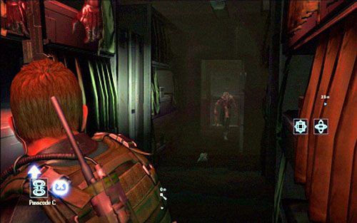 Dotrzesz w ten sposób do korytarza prowadzącego do kilku pomieszczeń - 4 - Potrójny zamek | Kampania Chrisa | Solucja Resident Evil 6 - Resident Evil 6 - poradnik do gry