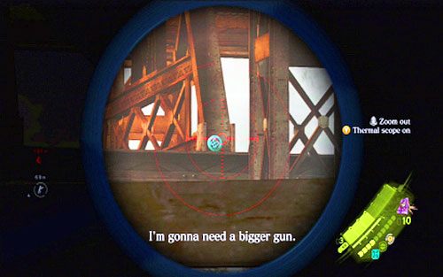 Emblemat znajduje się wysoko na rusztowaniu z prawej - Rozdział II | Emblematy - Chris | Resident Evil 6 - Resident Evil 6 - poradnik do gry