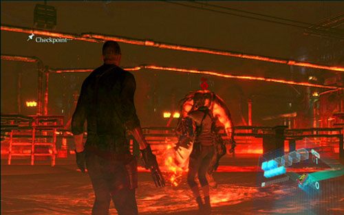 Tym razem miejsca do ucieczki jest mniej, więc biegaj dookoła bestii, ustawiając się za jej plecami lub atakując z flanki - 5 - Finałowe starcie z Ustankiem | Kampania Jakea | Solucja Resident Evil 6 - Resident Evil 6 - poradnik do gry