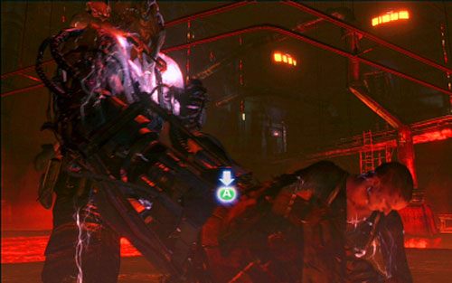 Jak przeciwnik zostanie wreszcie ogłuszony, podejdź do niego razem z towarzyszem i wciskaj pojawiające się na ekranie przyciski - 5 - Finałowe starcie z Ustankiem | Kampania Jakea | Solucja Resident Evil 6 - Resident Evil 6 - poradnik do gry